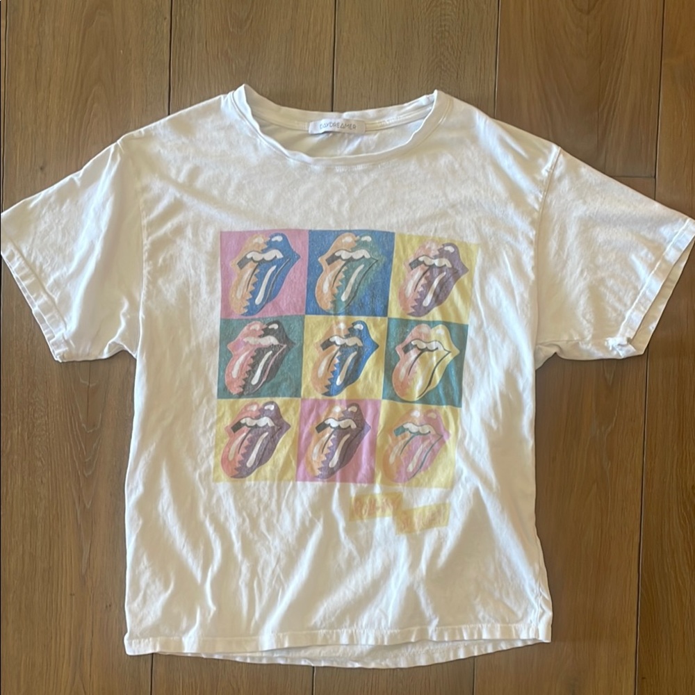 Daydreamer White Rolling Stones Graphic T-Shirt- size S